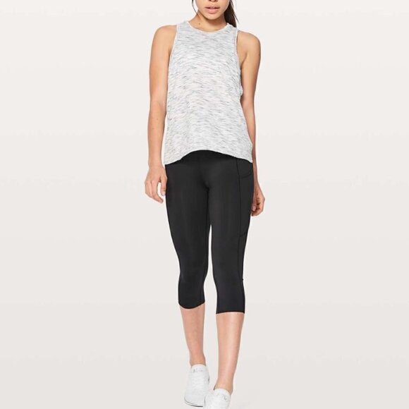 Lululemon Run Muscle Tank Black Grey White 4 NWOT - Picture 5 of 9